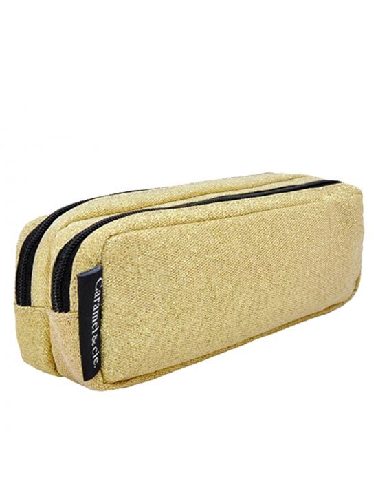 Caramel School Case Gold Glitter