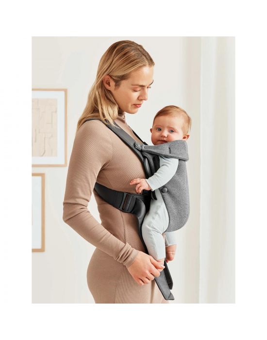 BΑΒYBJΟRN Baby Carrier Mini, 3D Jersey, Dark grey