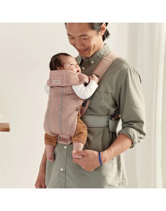 BΑΒYBJΟRN Baby Carrier Mini, 3D Mesh, Dusty pink