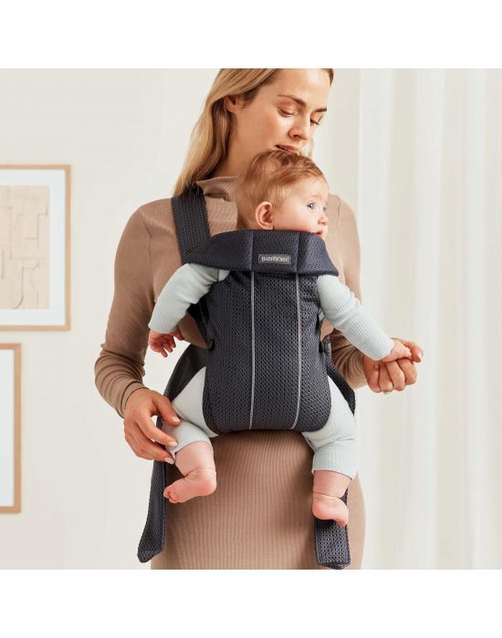 BΑΒYBJΟRN Baby Carrier Mini, 3D Mesh, Anthracite