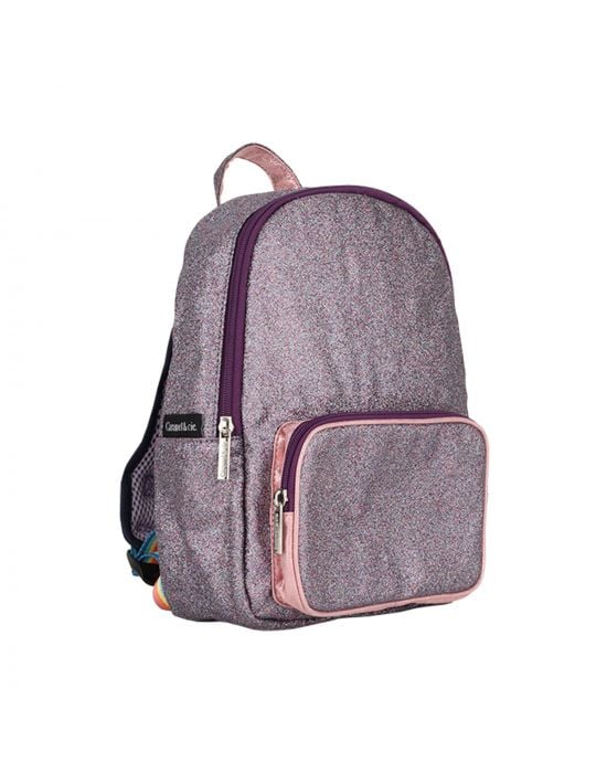 Caramel Backpack Small 31cm Glitter Purple