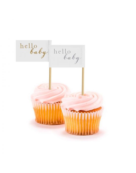 Bambino Baby Shower Cupcake Toppers (Set of 24)