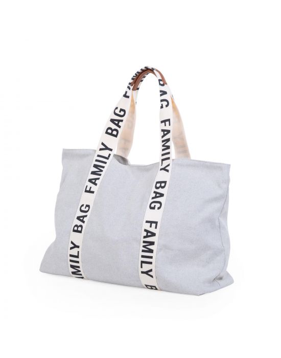 Τσάντα Αλλαγής Childhome Family Bag Signature Canvas Off White