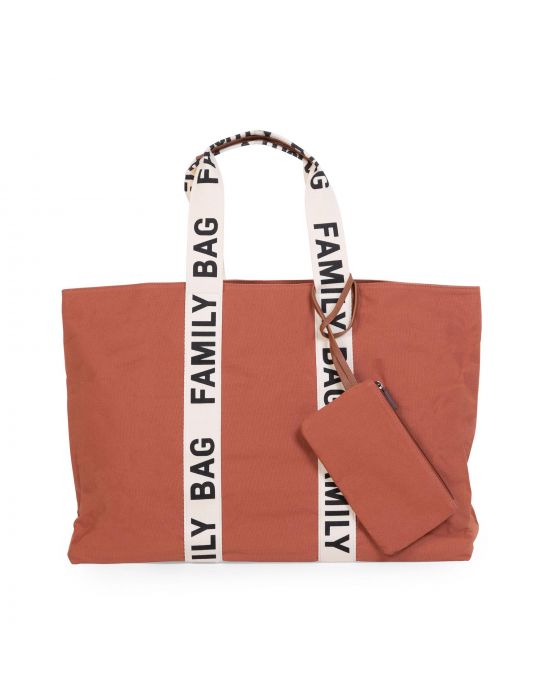 Τσάντα Αλλαγής Childhome Family Bag Signature Canvas Terracotta