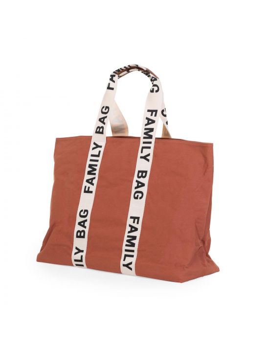 Τσάντα Αλλαγής Childhome Family Bag Signature Canvas Terracotta