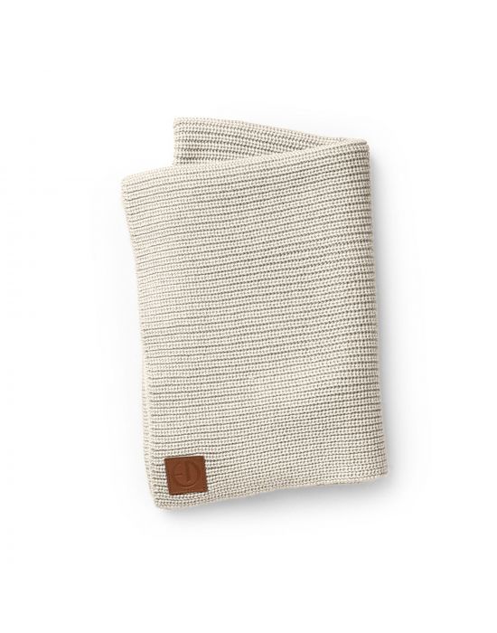 Elodie Wool Knitted Blanket Vanilla White
