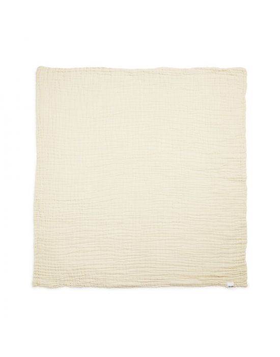 Elodie Crinkled Blanket Vanilla White
