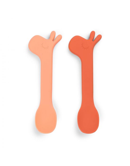 Done By Deer Silicone spoon 2-pack Lalee Papaya