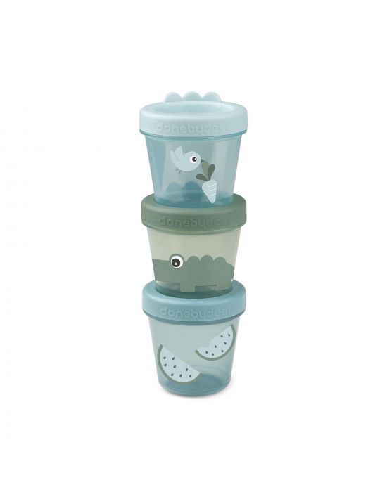 Done By Deer Baby food container 3-pack Croco Green

