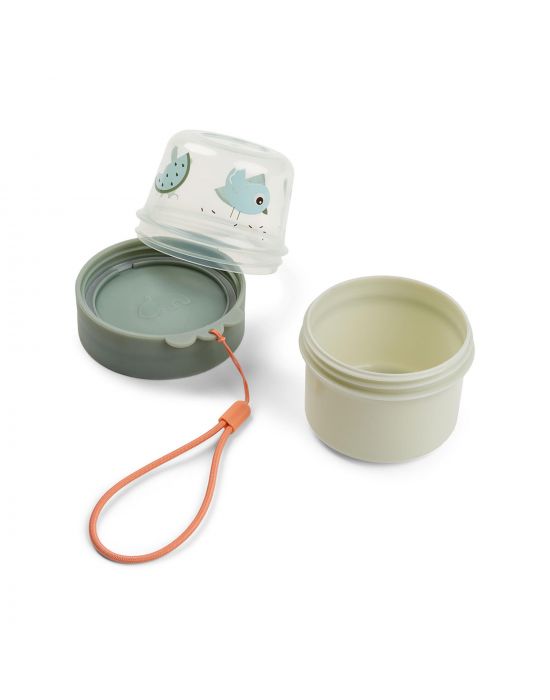 Done By Deer To go 2-way snack container S Birdee Green 150 ml 
