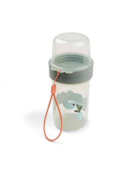  Done By Deer To go 2-way snack container L Croco Green 150 ml-320 ml
