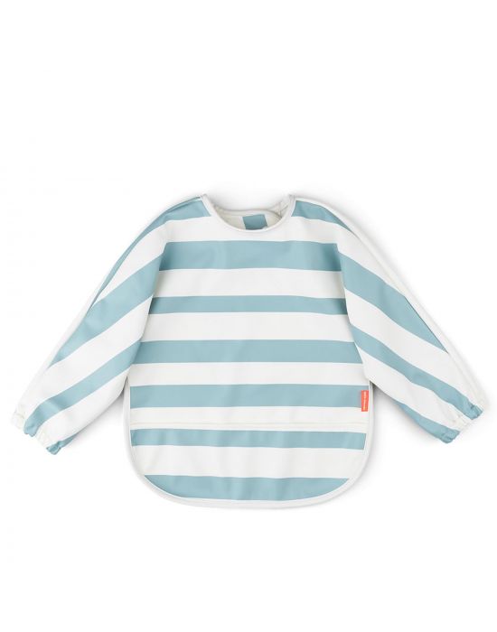 Done be Deer Sleeved pocket Stripes Blue Bib