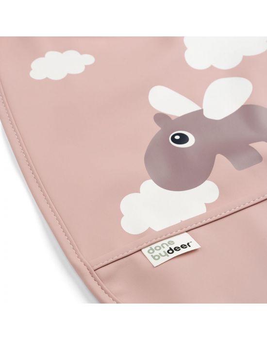 Done By Deer Kids Bib Velcro Happy Clouds Powder