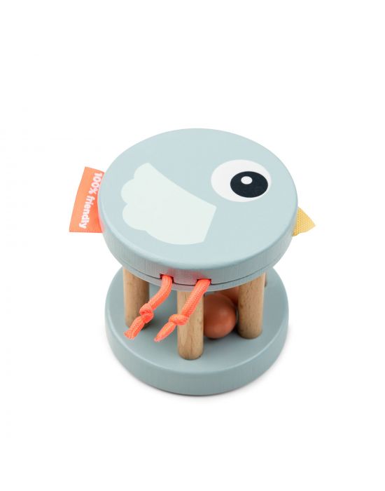  Done By Deer Wooden rattle Birdee Blue