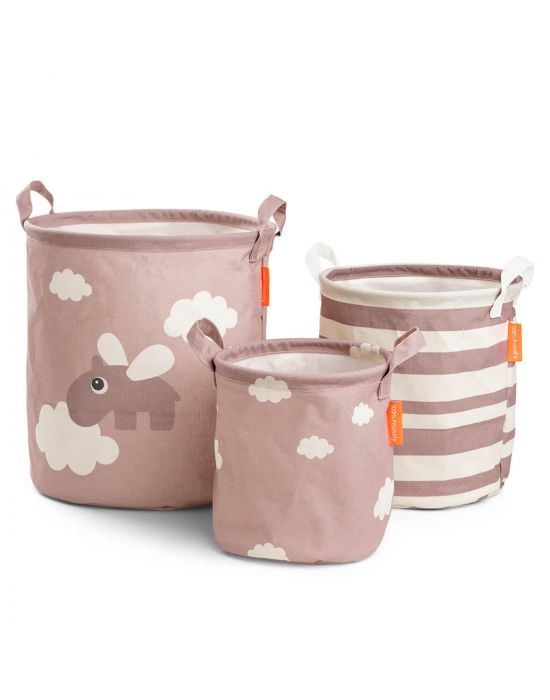 Done By Deer Storage basket set 3 pcs Happy clouds Powder
