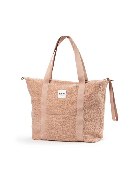 Elodie  Changing Bag Soft Shell - Pink Bouclé