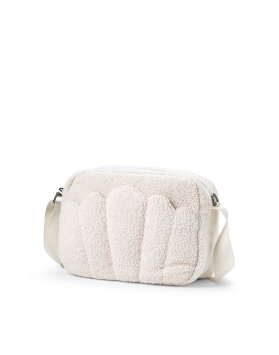 Elodie Changing Bag Crossbody White Bouclé