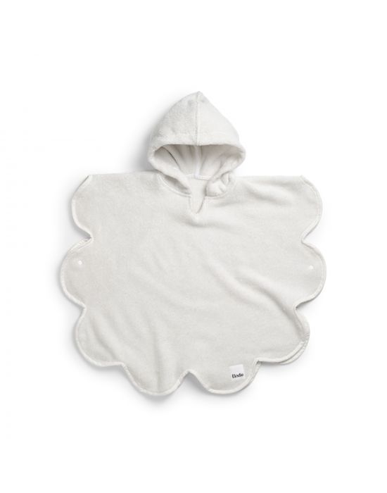 Elodie Baby Hooded Poncho Vanilla White