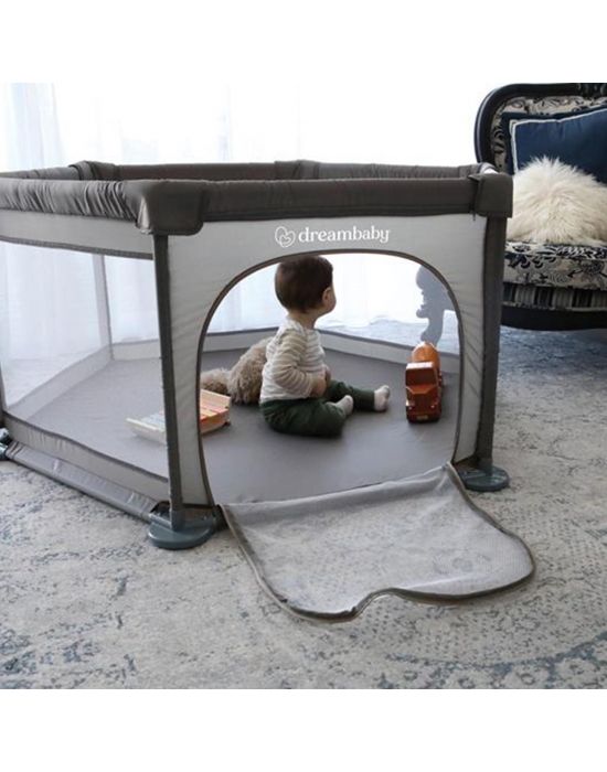 Βρεφικό Πάρκο Εξάγωνο Fabric Taupe Dreambaby
