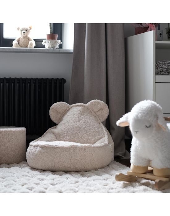 Παιδικό Πουφ Bear Cream White Wigiwama