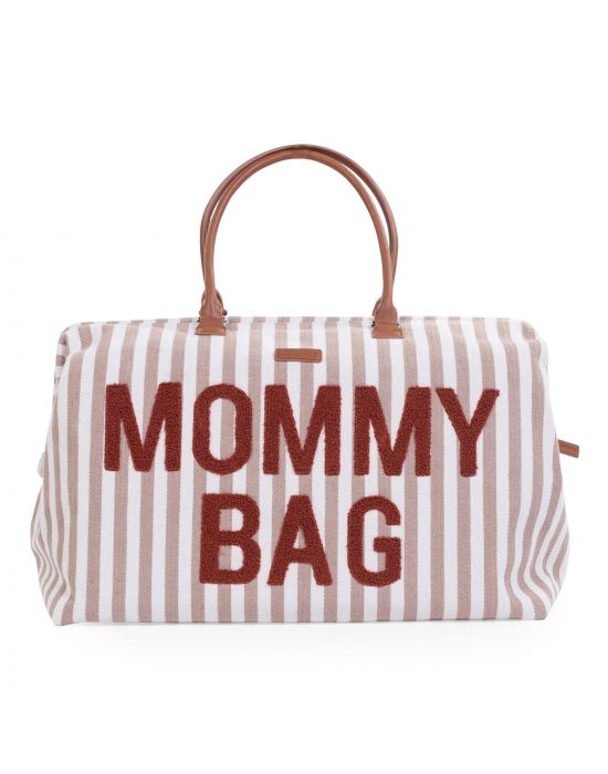 Τσάντα αλλαγής Childhome Mommy Bag Stripes Nude-Terracotta