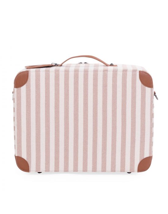 Παιδική Βαλίτσα Childhome Mini Traveller Stripes Nude-Terracotta