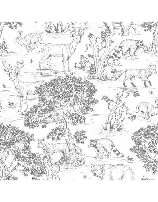 Ταπετσαρία Τοίχου Animals White 100x280cm Dekornik