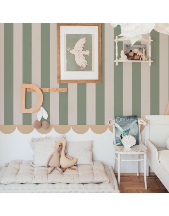 Ταπετσαρία Τοίχου  Portofino Stripes Green 100x280cm Dekornik