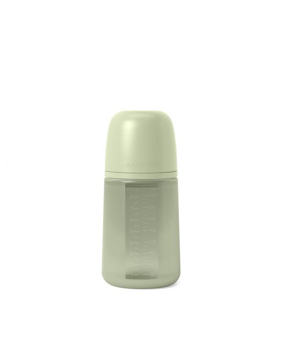 Μπιμπερό Όλο Σιλικόνη Φυσιολογική θηλή SX PRO 240ml +3μ Green Suavinex