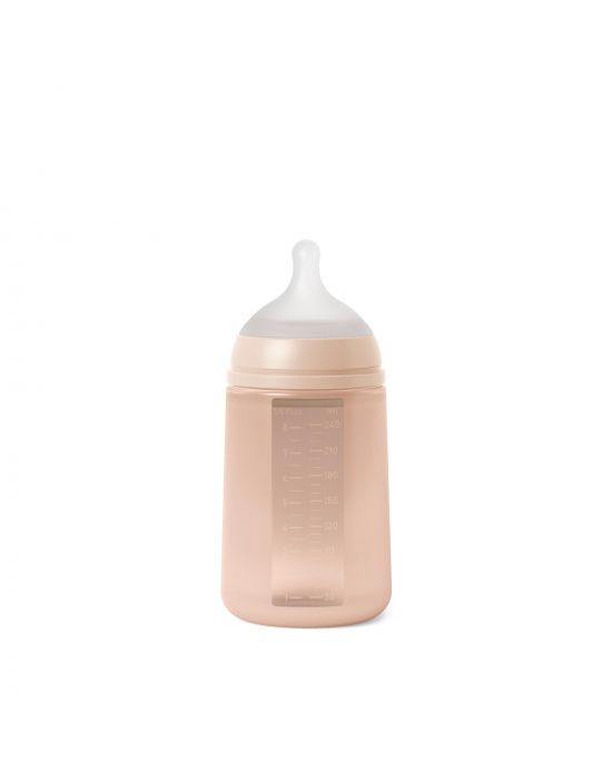 Μπιμπερό Όλο Σιλικόνη Φυσιολογική θηλή SX PRO 240ml +3μ Nude Suavinex