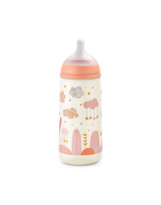 Μπιμπερό Φυσιολογική θηλή Σιλικόνης SX PRO 360ml +6μ Dreams Pink Suavinex