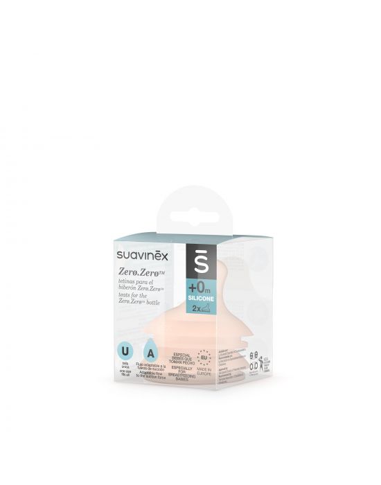 Θηλή Anti Colic Zero Προσαρμοσμένη Ροή +0μ 2τεμ Suavinex
