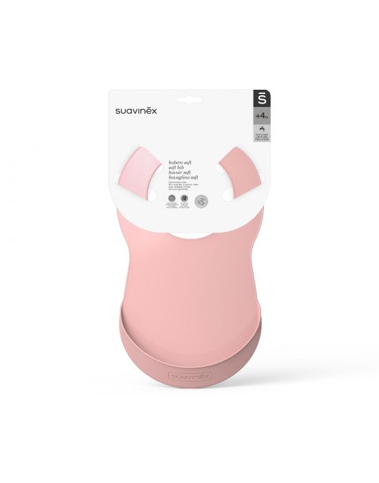 Σαλιάρα Σιλικόνης Pink 1τεμ Suavinex