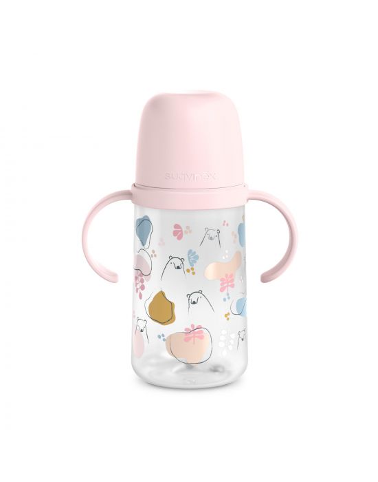 Μπουκάλι Εκπαιδευτικό με λαβές 270ml +6μ BEAR Pink Suavinex