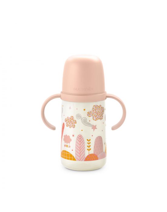 Μπουκάλι Εκπαιδευτικό με λαβές 270ml +6μ Dreams Pink Suavinex