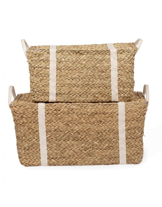 Καλάθια Αποθήκευσης Rattan Yellow 2 τεμ Childhome