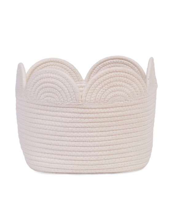 Καλάθι Αποθήκευσης Flower Off White 30x20x15cm Childhome