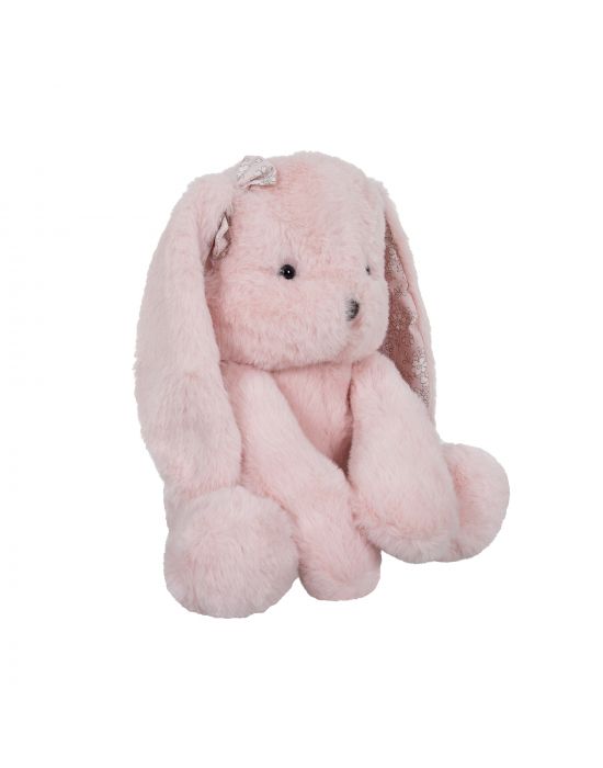 Μαλακό Παιχνίδι Λούτρινο pink sitting bunny 21cm Manon Des Pres