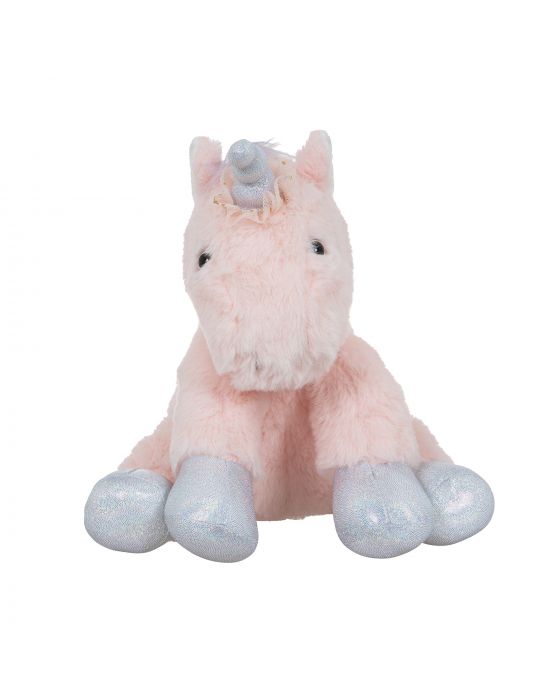 Μαλακό Παιχνίδι Λούτρινο pink sitting unicorn 25cm Manon Des Pres