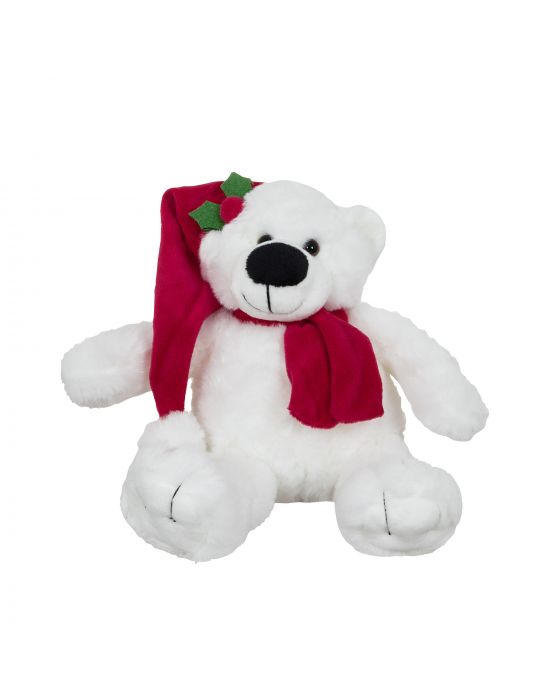 Μαλακό Παιχνίδι Λούτρινο white santa bear 25cm Manon Des Pres