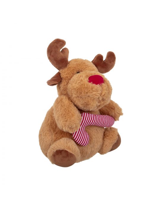 Μαλακό Παιχνίδι Λούτρινο beige santa deer 20cm Manon Des Pres