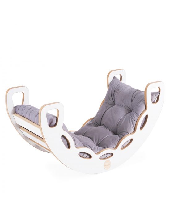 Plush Nest Wooden play small rocker 4in 1 white MDF