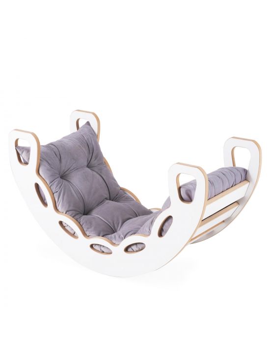 Plush Nest Wooden play small rocker 4in 1 white MDF