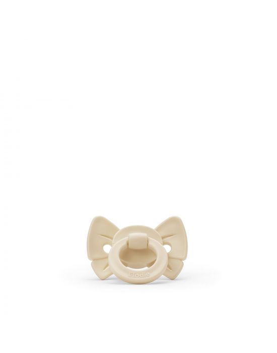 Βρεφική Πιπίλα Σιλικόνης Binky Bow Oat White +3M Elodie