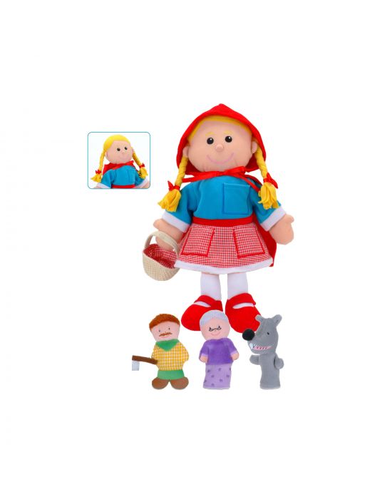 Παιδικό Παιχνίδι Puppet Κοκκινοσκουφίτσα Γαϊτανάκι